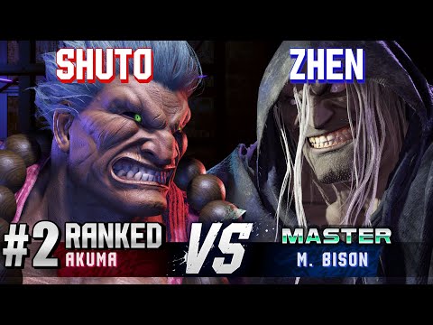 SF6 ▰ SHUTO (#2 Ranked Akuma) vs ZHEN (M.Bison) ▰ High Level Gameplay