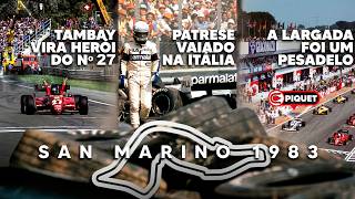 PIQUET abandona; o italiano PATRESE é vaiado na Itália | GP San Marino 1983