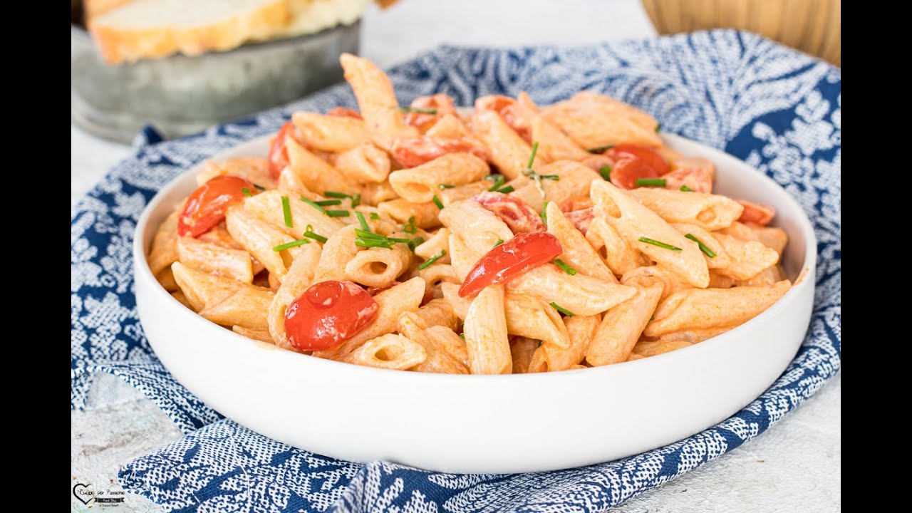 Watch Now Pasta con pomodorini e philadelphia Pasta con pomodorini e philadelphia