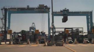 preview picture of video 'Maersk APM Shipping Container Terminal Port In Portsmouth Virginia'