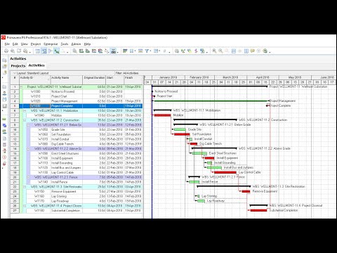20. Sample Project in Primavera