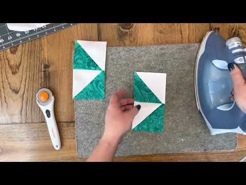 How to Make 4-at-a-Time Half-Square Triangles and a Pinwheel: Beginner Skill Builder Sampler Quilt