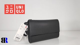 Uniqlo Faux Leather Mini Flap Shoulder Bag - Unboxing | Black
