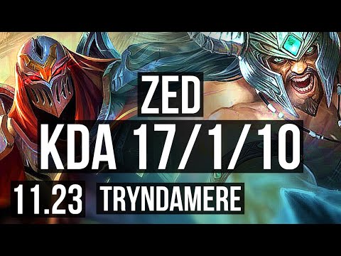 ZED vs TRYNDA (MID) | 17/1/10, 2.3M mastery, Legendary | NA Grandmaster | 11.23