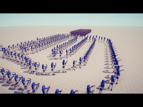 200 Skeleton Archer VS 100 Knights. Tottaly Accurate Battle Simulator TABS
