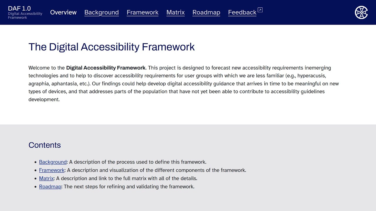 Digital Accessibility Framework Introduction
