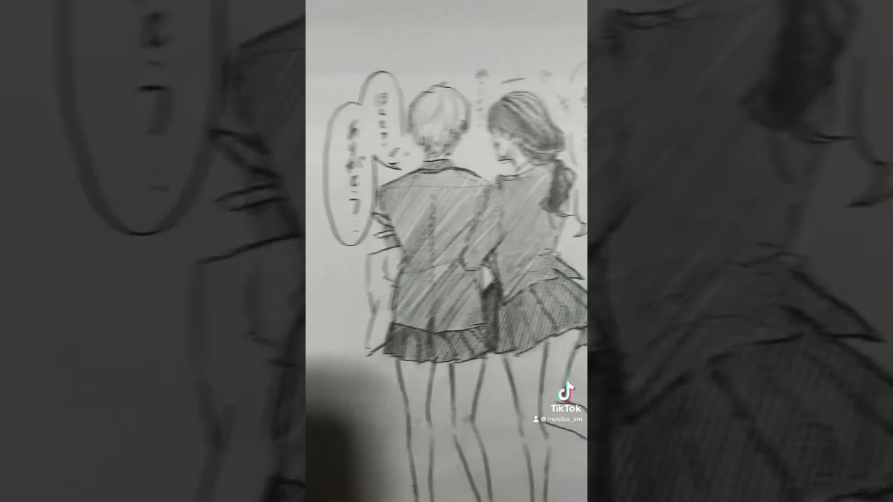 TikTokの下描きにあった数年前の絵もったいないから投稿する #イラスト #創作漫画