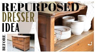 Dresser Makeover ~ Repurposed Furniture ~ Furniture Flip ~ Dresser Transformation