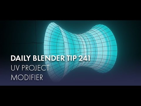 Daily Blender Tip 241 - UV Project modifier (Blender 2.7 & 2.8)