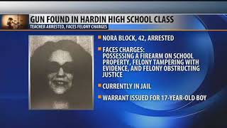 Hardin teacher arrested in gun incident