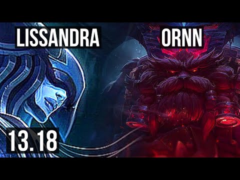 LISSANDRA vs ORNN (MID) | 3/0/8, 500+ games | KR Master | 13.18
