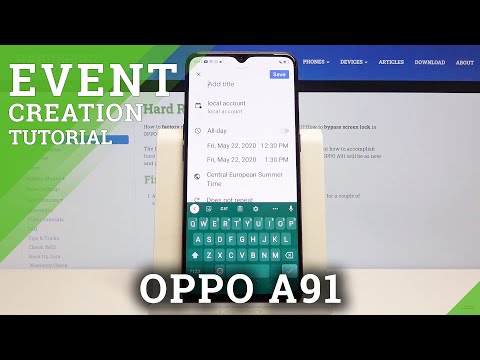 How to Add Event to Calendar in OPPO A91 – Create Event Notification