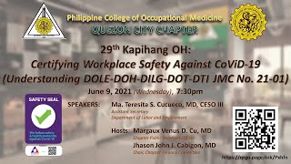 29th Kapihang OH: "Certifying Workplace Safety Against COVID-19