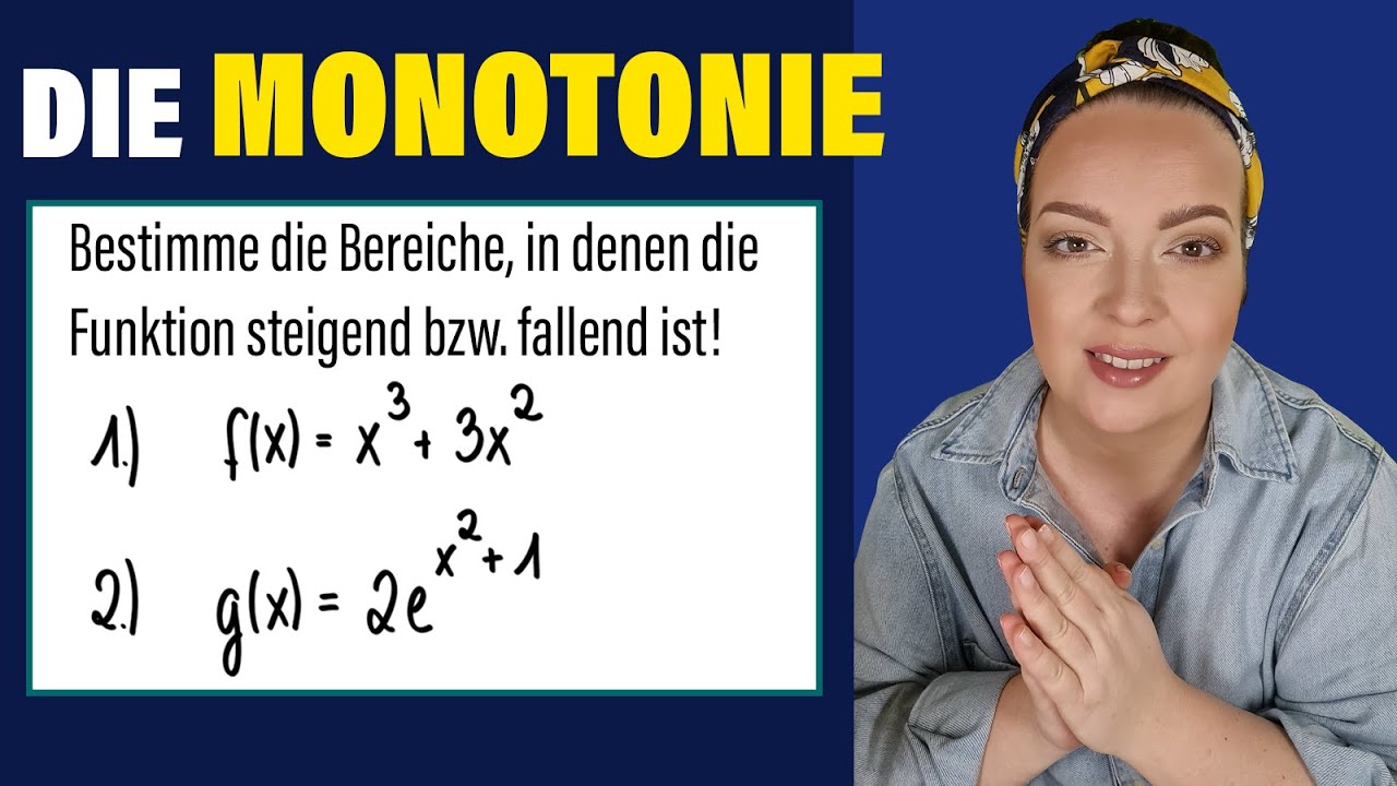 Monotonie einer Funktion rechnerisch bestimmen | steigend bzw. fallend #monotonie
