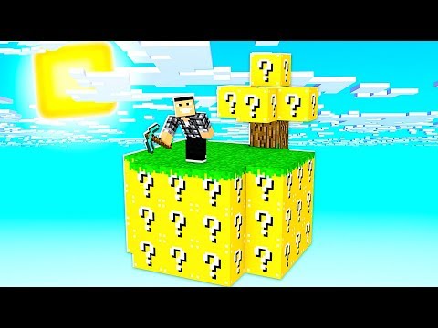 SURVIVE IN A LUCKY BLOCK SKYBLOCK WORLD IN MINECRAFT!!