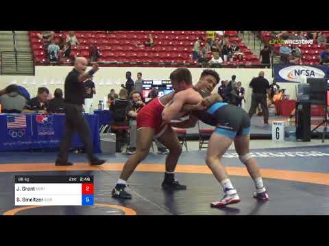 2018 Marine Corps US Open/UWW Junior Freestyle 86 Con 32 #2 - Jamarcus Grant (Nort) Vs. Stanley Sm