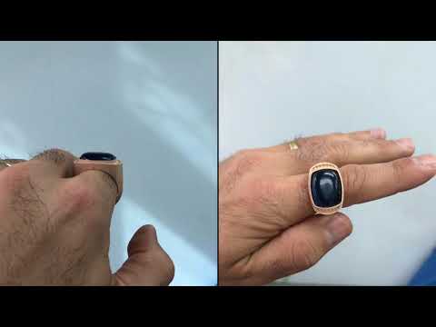 MS - 1512AG Signet Gem and Diamond Man Ring