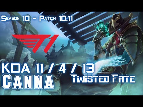 T1 Canna TWISTED FATE vs SETT Mid -Patch 10.11 KR Ranked