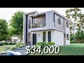 (7x8 Meters) Modern House Design | 4 Bedrooms House Tour
