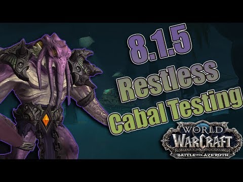 BFA - 8.1.5 CRUCIBLE OF STORMS Raid Testing! The Restless Cabal! Warlock POV w/ Mechanics!