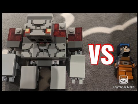 EPIC Lego Minecraft showdown: Hex vs Redstone golem