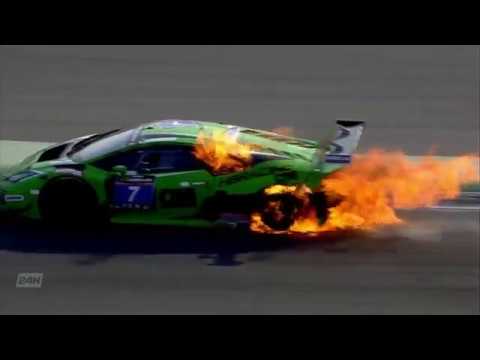 24H Endurance Series 2017. Hankook 24H Dubai. Andrea Amici on Fire