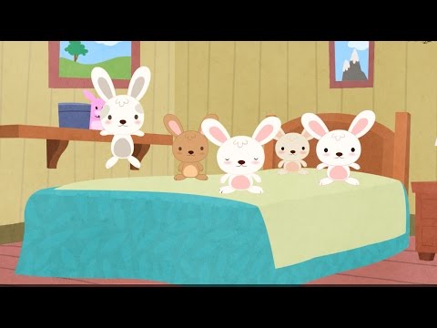 5 Little Bunnies Bouncing on the Bed Song - Nursery Rhymes Songs by Kids Yogi