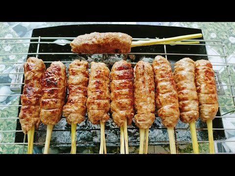 Nem Lụi Sả - Cách làm Thịt Bọc Sả Nướng thơm ngon