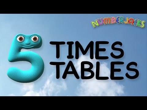 5 Times Tables Song -  Numberjacks
