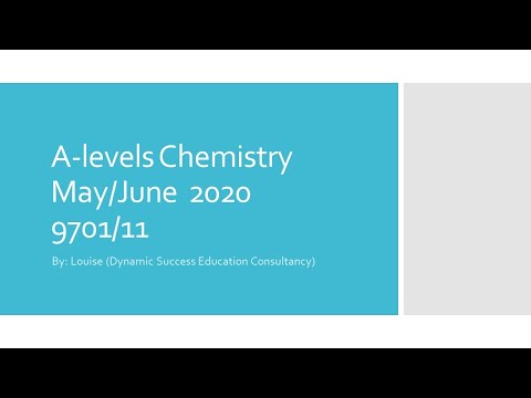 Guided Solution A-levels 9701 Chemistry May June 2020 Paper 11