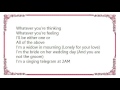 Idina Menzel - All of the Above Lyrics