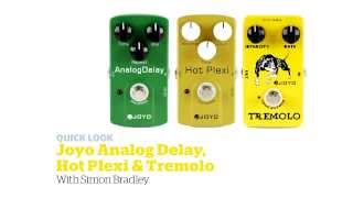 Video thumbnail for Joyo JF-09 Tremolo, JF-33 Analog Delay & JF-32 Hot Plexi guitar effects pedal demo by Guitarist