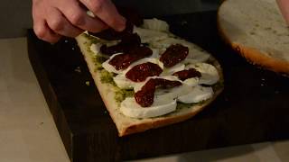 Flat bread mozzarella sandwich recipe