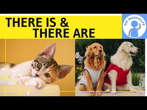 Video Thumbnail: there is & there are - Ortsangaben im Englischen (es gibt & es sind) - Anwendung, Langform, Kurzform