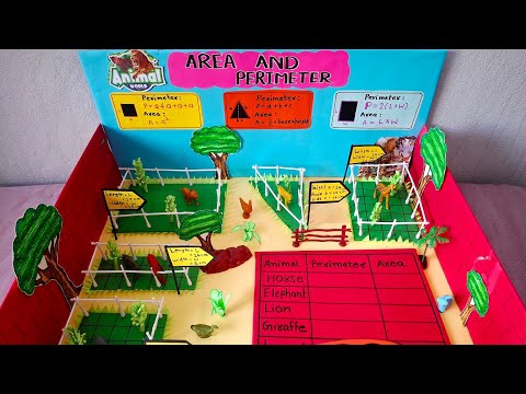 Area and perimeter Math Working Model/ #Mathproject for class 4,5 /Area of garden project math