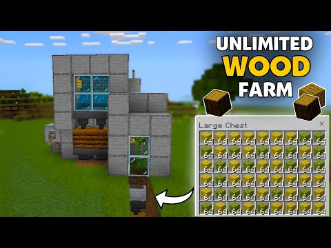 Insane Wood Farming Trick in Minecraft PE 1.20! Must Try!