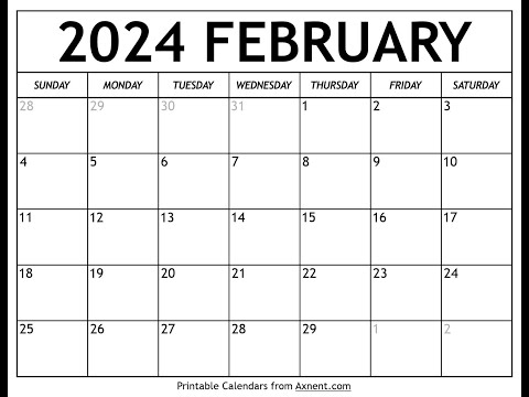 How to get free printable February 2024 calendar - Axnent