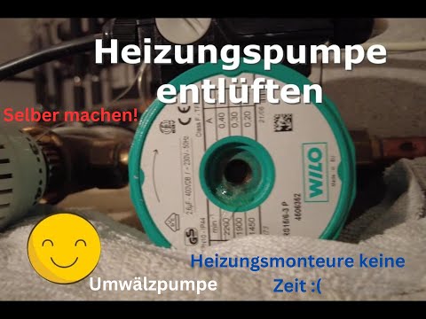 Heizungspumpe entlüften selber machen. Umwälzpumpe kein warmes Wasser. Die Pumpe war/ist Problem