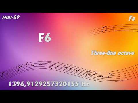 Incredible Precision (13 Decimal): F6 Fa Three line octave MIDI 89