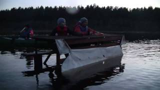 preview picture of video 'Ahja river flooding by canoe  2010'