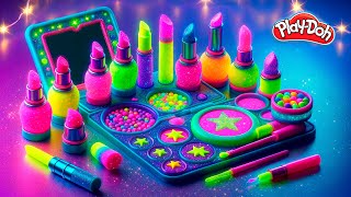 Play Doh Makeup Set How to Make Eyeshadow Lipstick 💄 Nail Polish 💅 with Play Doh Fun for Kids