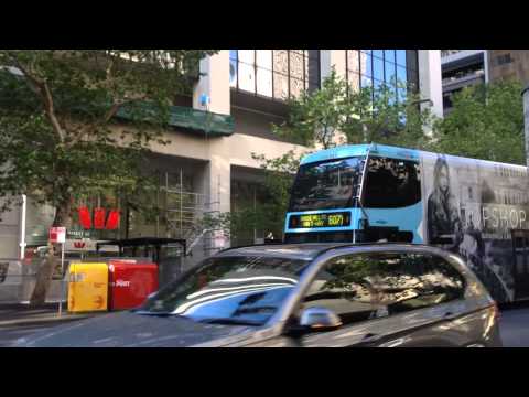 Bustech CDi passing through Market Street, Sydney