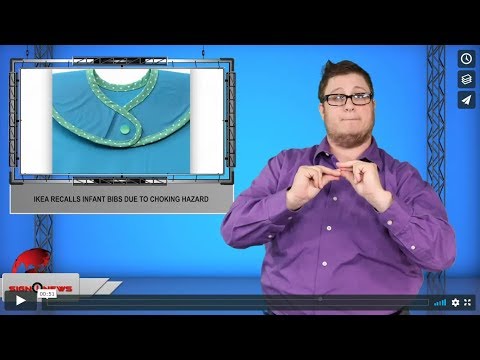 IKEA recalls infant bibs due to choking hazard (ASL - 10.9.19)