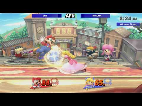 Smash 4 - Luis (Mario) vs NotLast (Peach) - Winners Finals