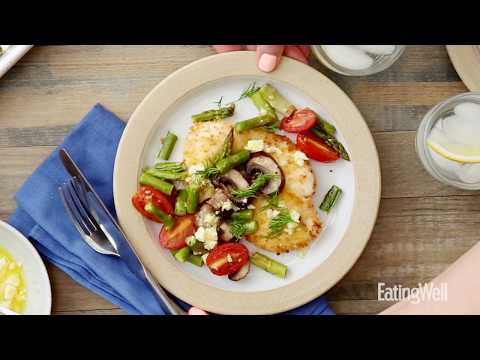 How to Make Greek Chicken with Roasted Spring Vegetables & Lemon Vinaigrette | EatingWell