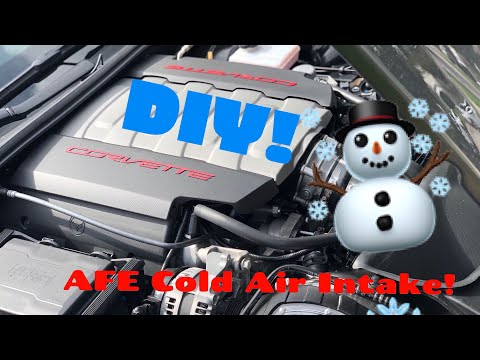 AFE cold air intake install C7 Corvette Stingray