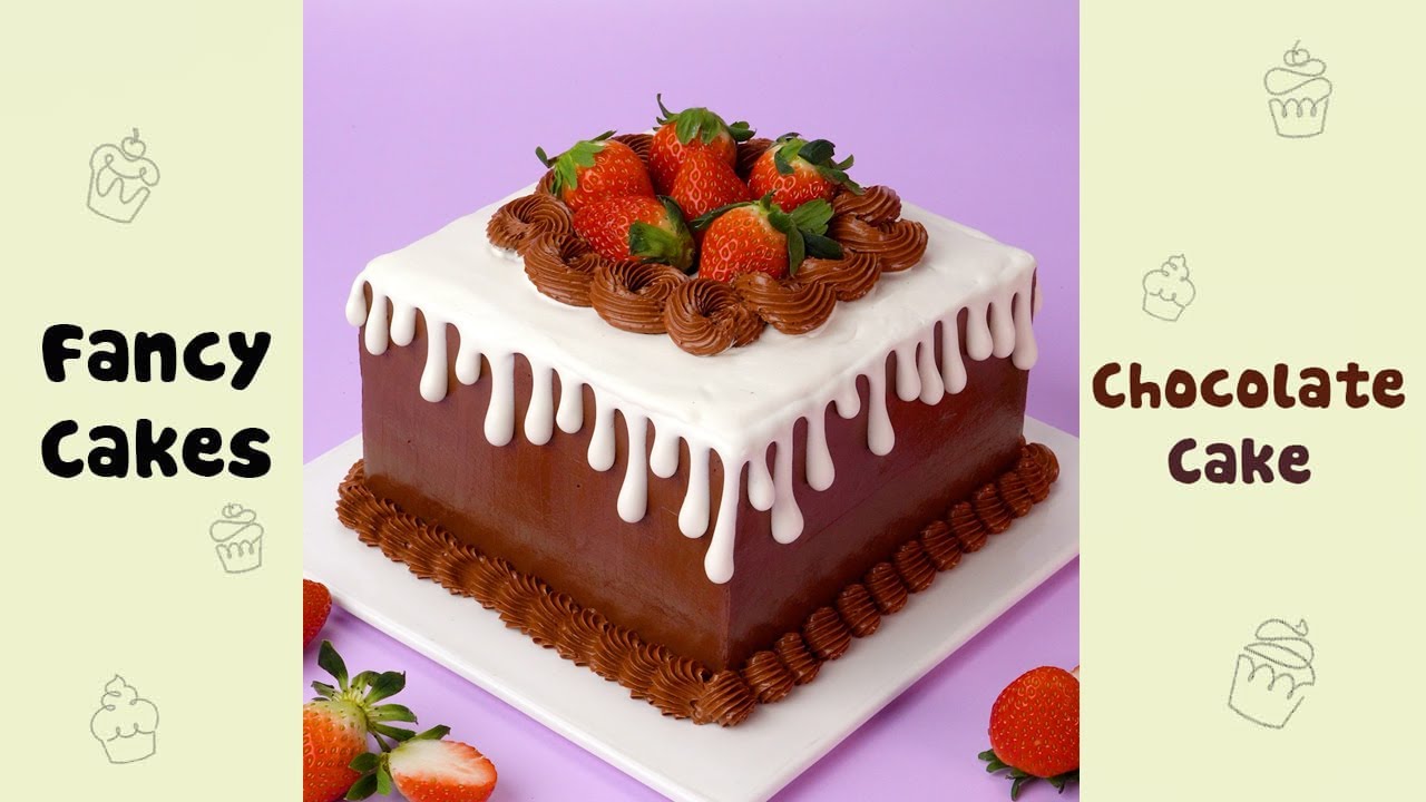 So Lovely Strawberry Birthday Cake Decorating Idea