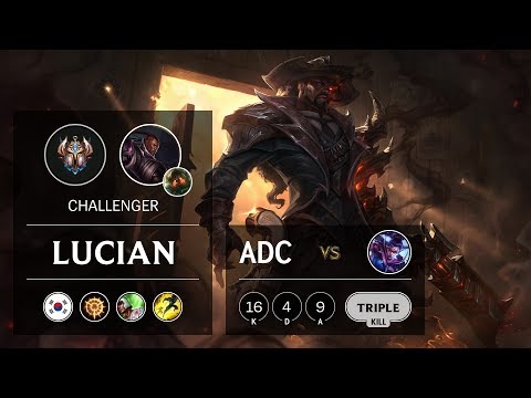 Lucian ADC vs Vayne - KR Challenger Patch 9.8