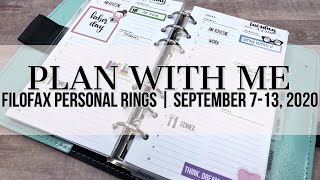 Plan with Me | Personal Filofax | Simple & Trendy Co Daily Inserts | September 7-13, 2020 #filofax