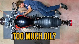 Removing Excess Motor Oil | Kawasaki W650 | The New Shelf Arrives For The Kawasaki Restomod Project
